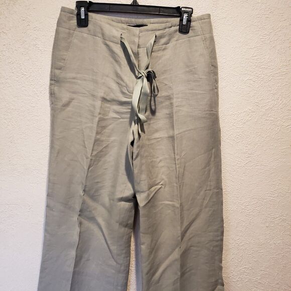Talbots Signature Pants Womens Size 6 100% Linen Wide Leg Trousers - Picture 2 of 12